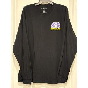 Mishka NYC Mens XXL Black Long Sleeve Tee Street Fashion Weird World Bear Y2K